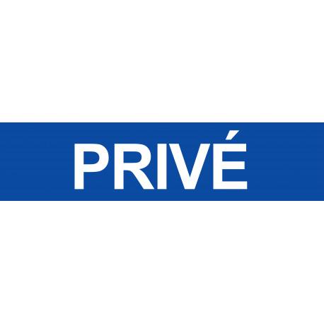 Privé bleu - 15x3.5cm - Sticker/autocollant