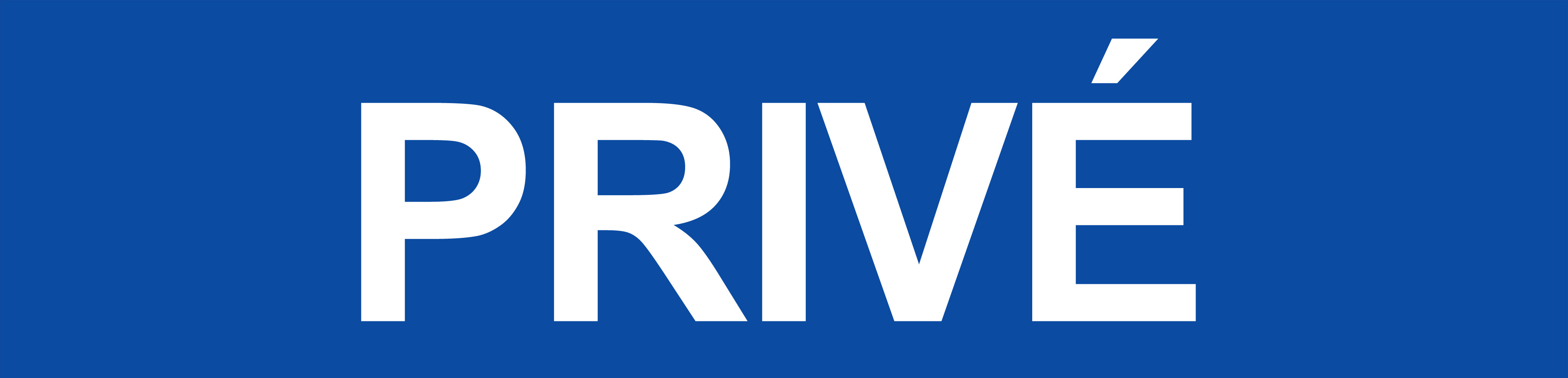 Privé bleu - 15x3.5cm - Sticker/autocollant