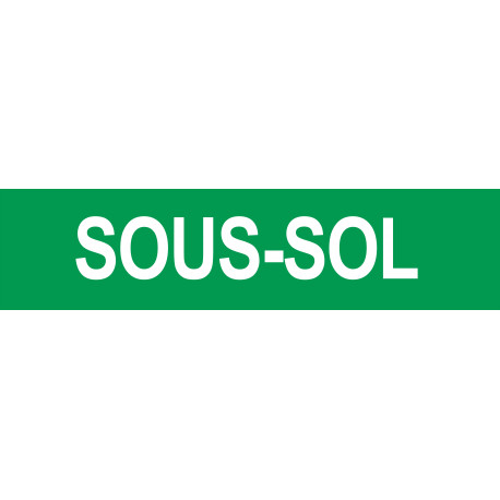 SOUS-SOL vert - 29x7cm - Sticker/autocollant