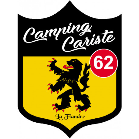 Campingcariste Flandre 62 - 20x15cm - Sticker/autocollant