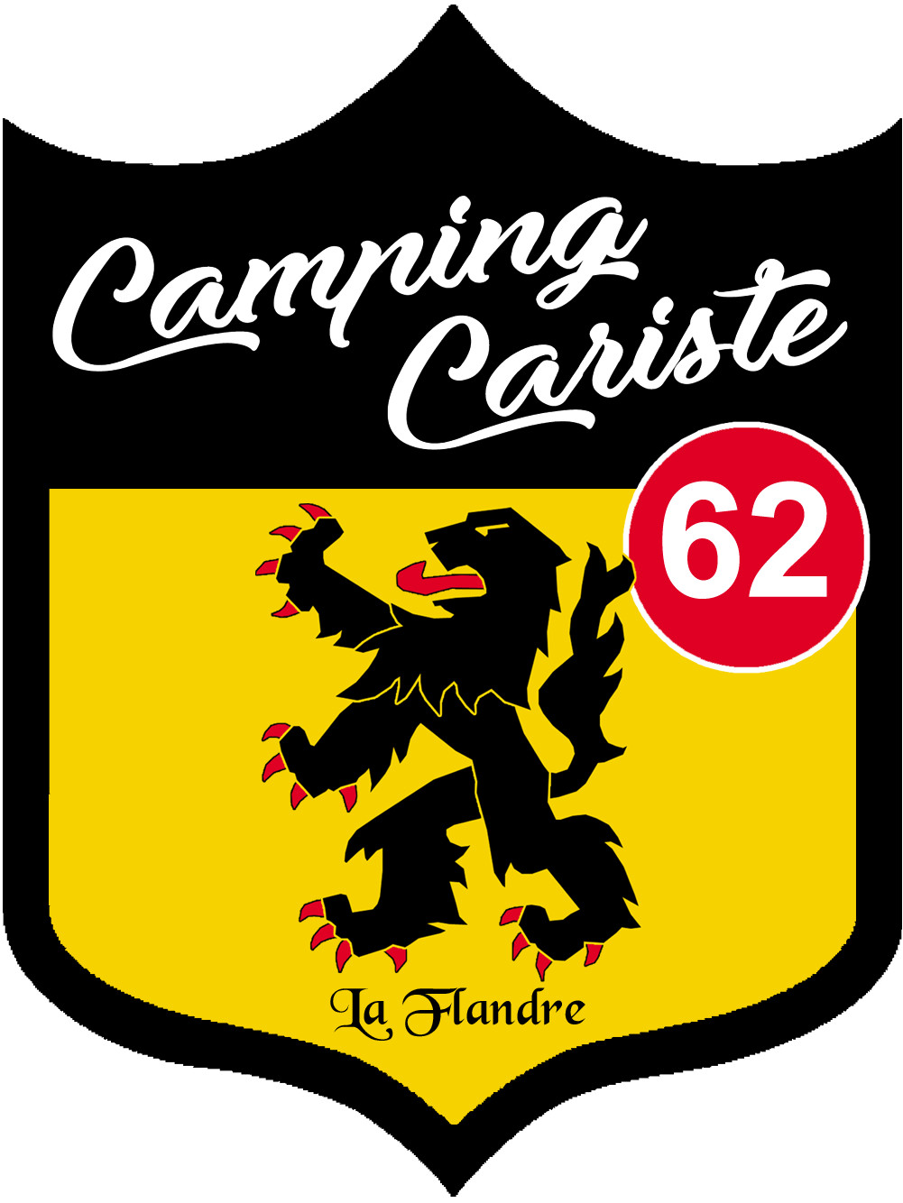 Campingcariste Flandre 62 - 20x15cm - Sticker/autocollant