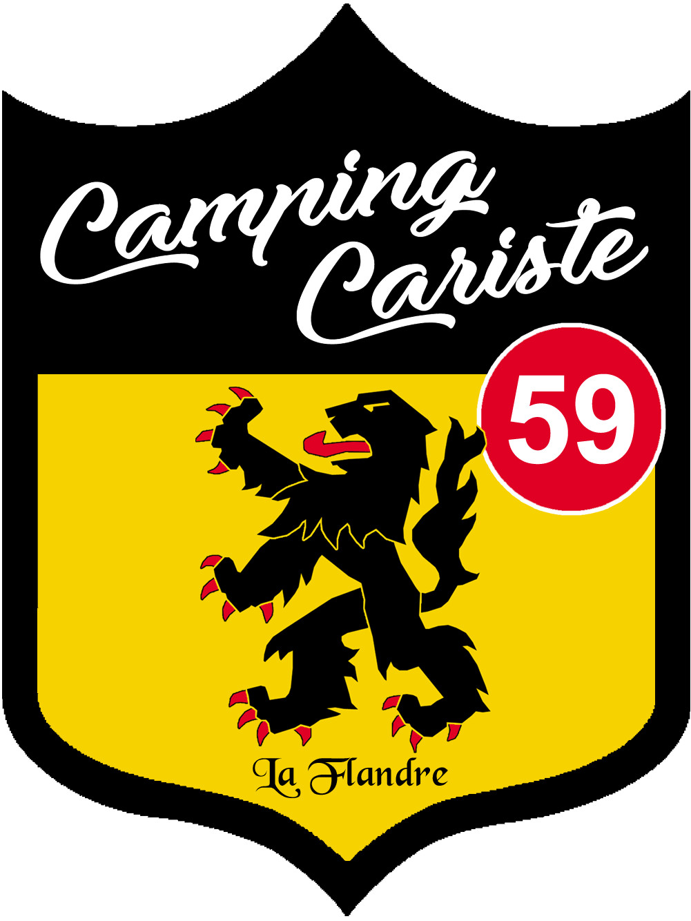 Campingcariste Flandre 59 - 10x7.5cm - Sticker/autocollant