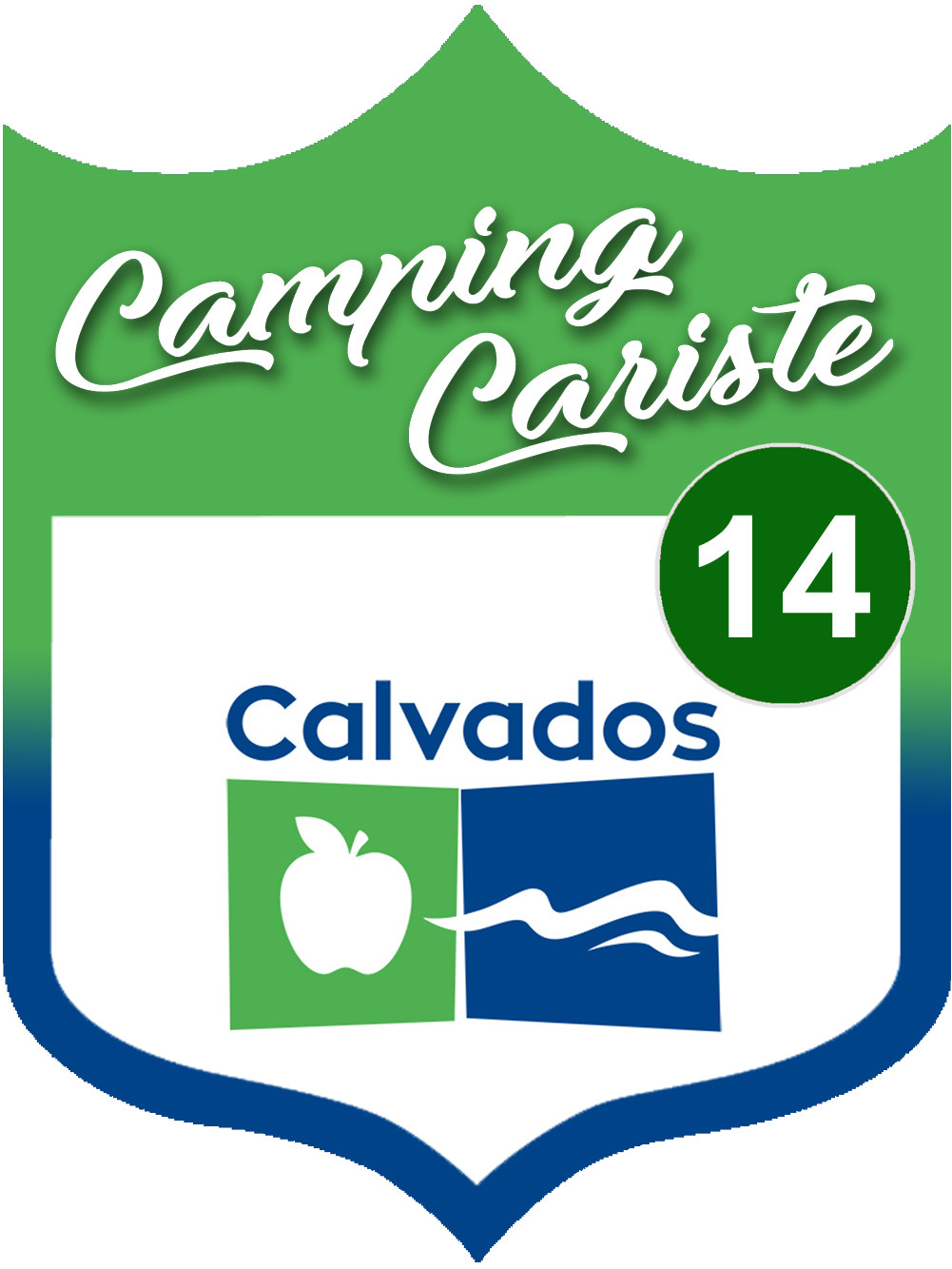 Campingcariste Calvados 14 - 20x15cm - Sticker/autocollant