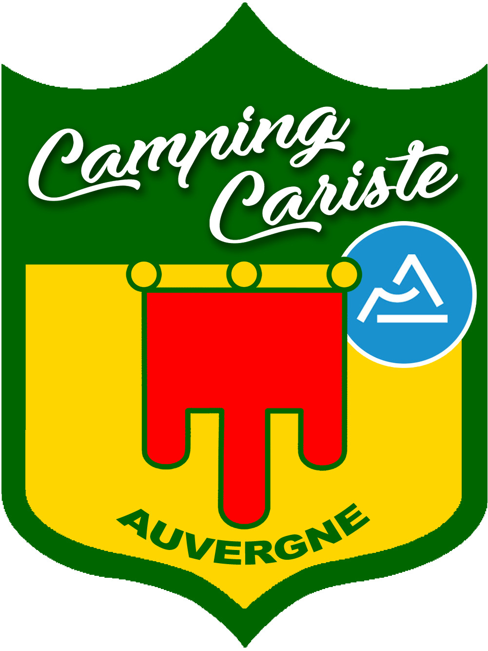 campingcariste Auvergne - 20x15cm - Sticker/autocollant