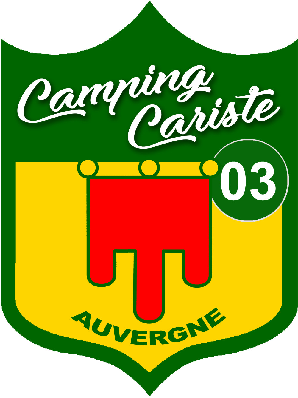 campingcariste 03 Auvergne - 10x7.5cm - Sticker/autocollant