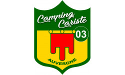 campingcariste 03 Auvergne - 15x11.2cm - Sticker/autocollant