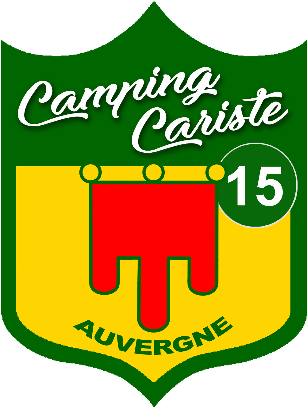 campingcariste 15 Auvergne - 20x15cm - Sticker/autocollant