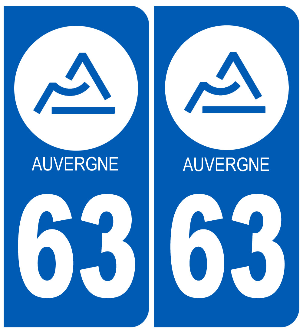 immatriculation 03 Auvergne du Puy de Dôme - Sticker/autocollant