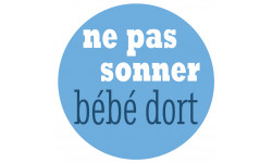 bébé dort garçon ne pas sonner - 15cm - Sticker/autocollant