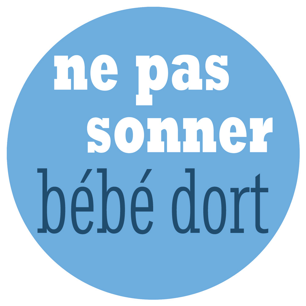 Sticker Autocollant Ne Pas Sonner Bebe Dort Garcon 15cm