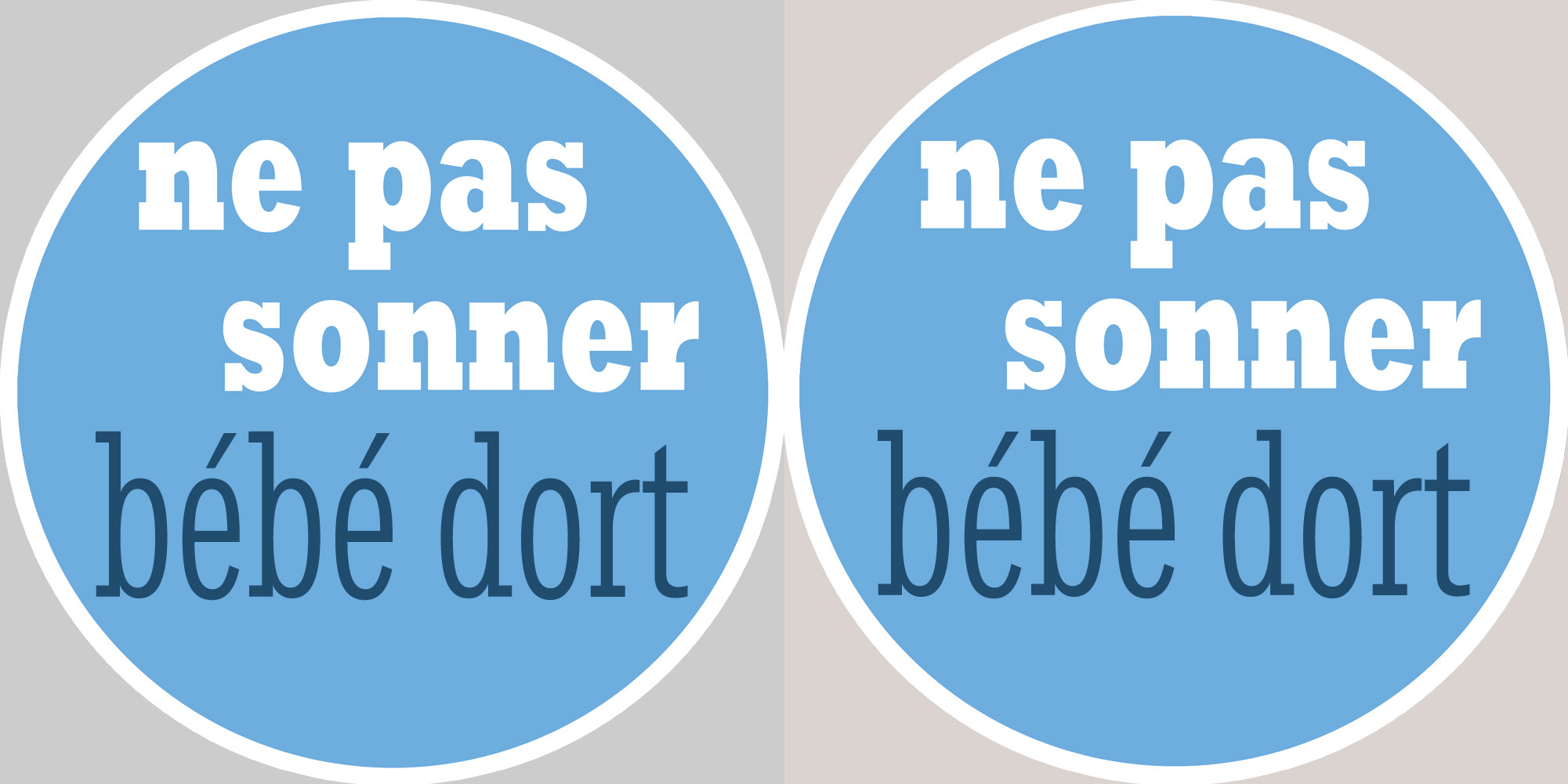 bébé dort garçon ne pas sonner  - 2X4.5cm - Sticker/autocollant