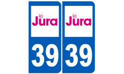 immatriculation 39 (Jura) - Sticker/autocollant