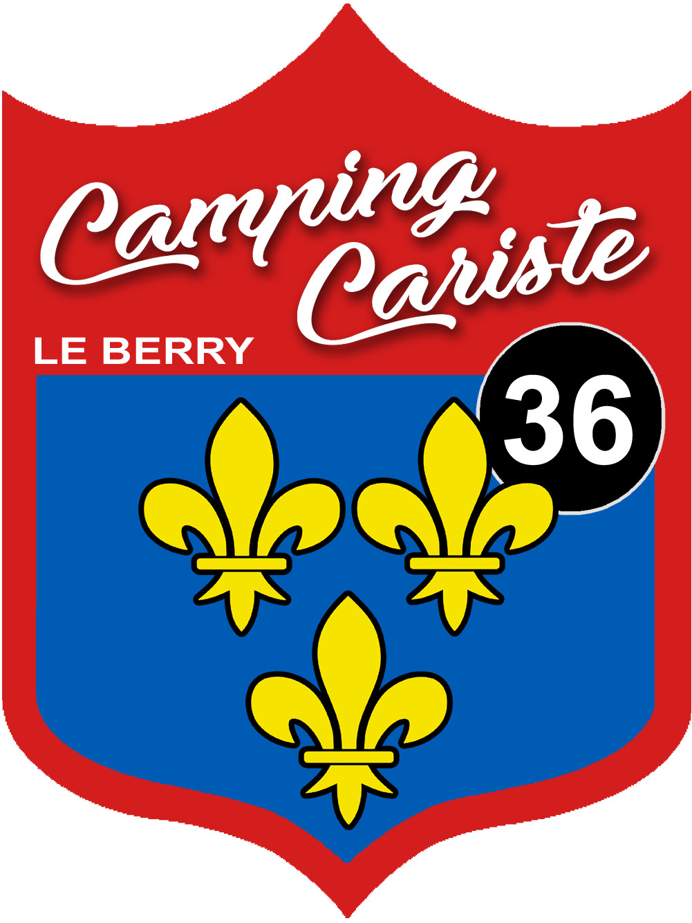 Campingcariste du Berry 36 Indre - 20x15cm - Sticker/autocollant