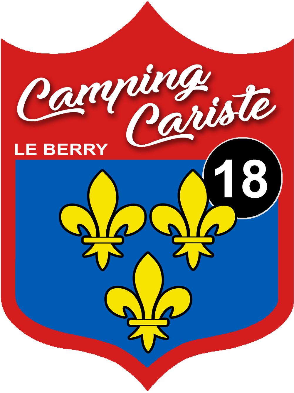 campingcariste du Berry 18 - 10x75cm - Sticker/autocollant