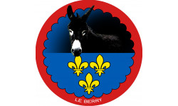 L'âne grand noir du Berry - 10 cm - Sticker/autocollant