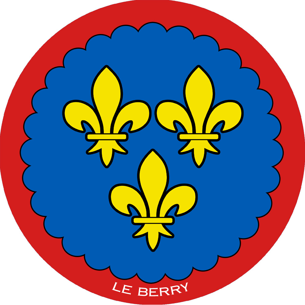 Blason du Berry - 10 cm - Sticker/autocollant