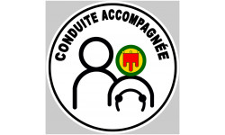 Conduite accompagnée d'Auvergne - 15x15cm - Sticker/autocollant