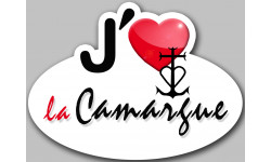 j'aime la Camargue - 15x11cm - Sticker/autocollant