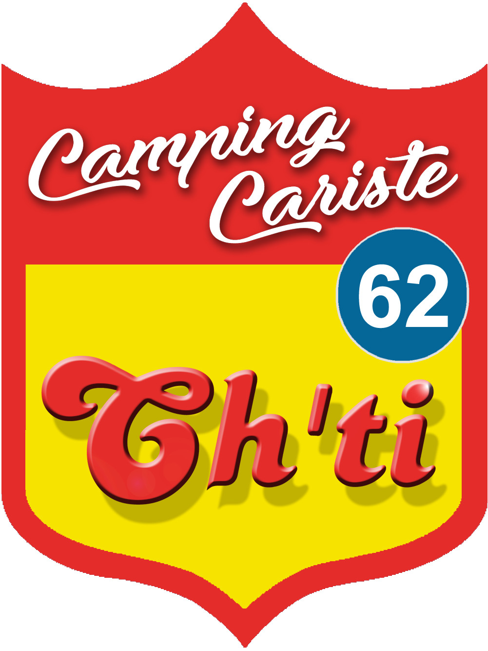 Campingcariste Ch'ti 62 - 20x15cm - Sticker/autocollant