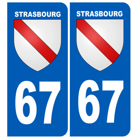 immatriculation 67 Strasbourg - Sticker/autocollant