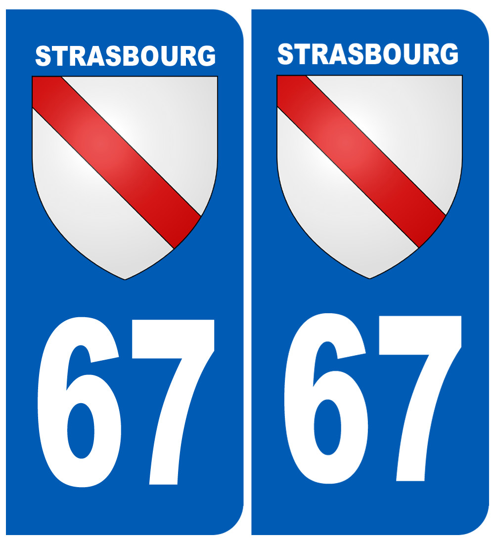 immatriculation 67 Strasbourg - Sticker/autocollant