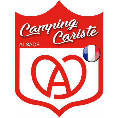 Campingcariste Alsace - 20x15cm - Sticker/autocollant