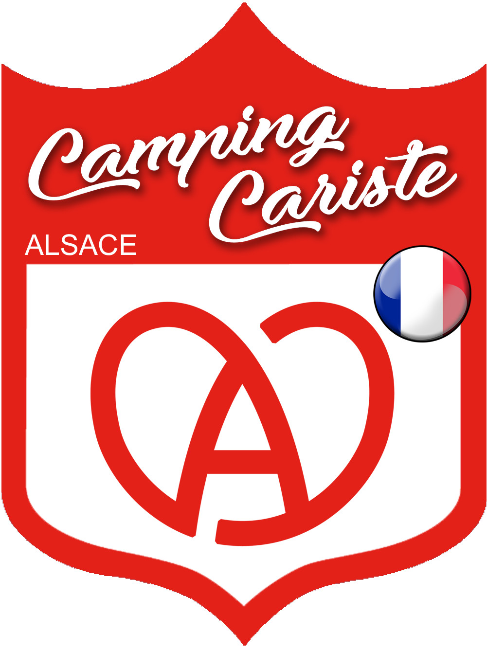 Campingcariste Alsace - 20x15cm - Sticker/autocollant