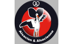 Alsacien & Alsacienne - 15cm - Sticker/autocollant