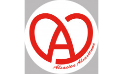 Alsace blanc et rouge - 20cm - Sticker/autocollant