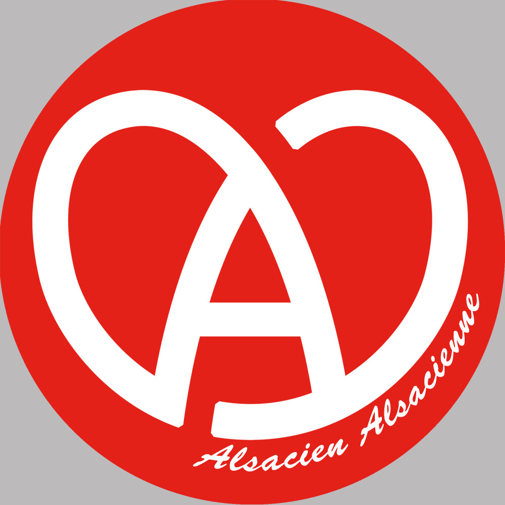 Alsace rouge et blanc - 15cm - Sticker/autocollant