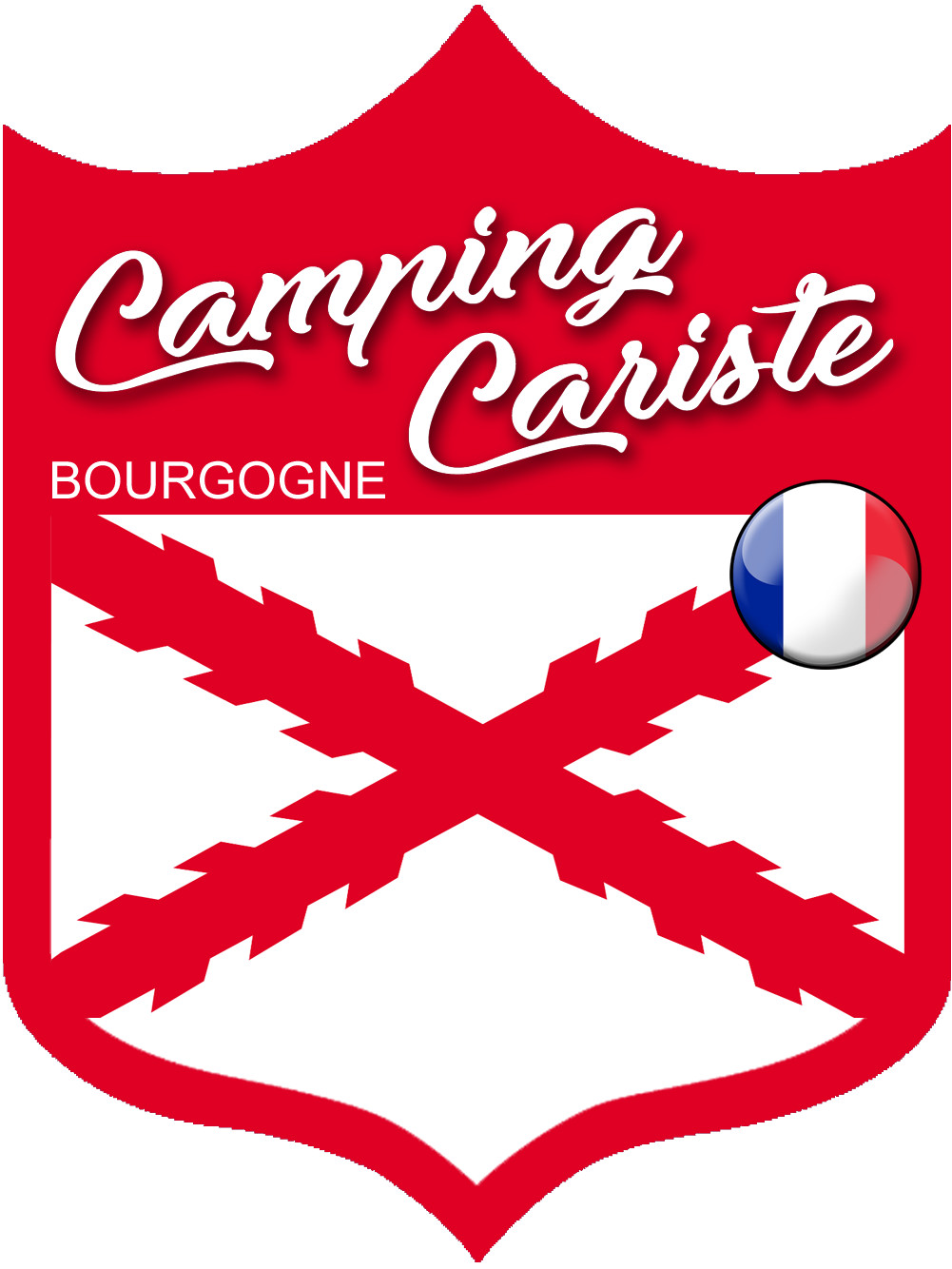 Campingcariste Bourgogne - 20x15cm - Sticker/autocollant