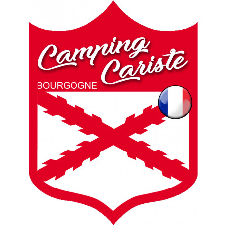 campingcariste Bourgogne - 10x7.5cm - Sticker/autocollant