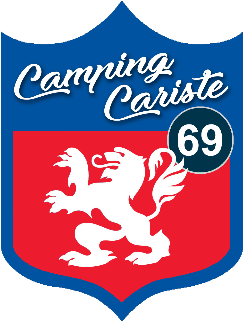 Campingcariste Lyon 69 - 20x15cm - Sticker/autocollant