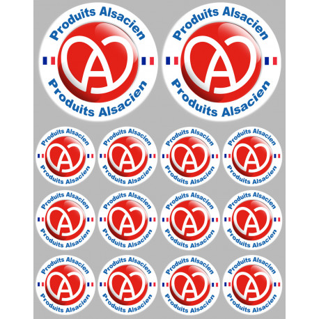 Produits Alsacien - 2fois 10cm/12fois 5cm - Sticker/autocollant