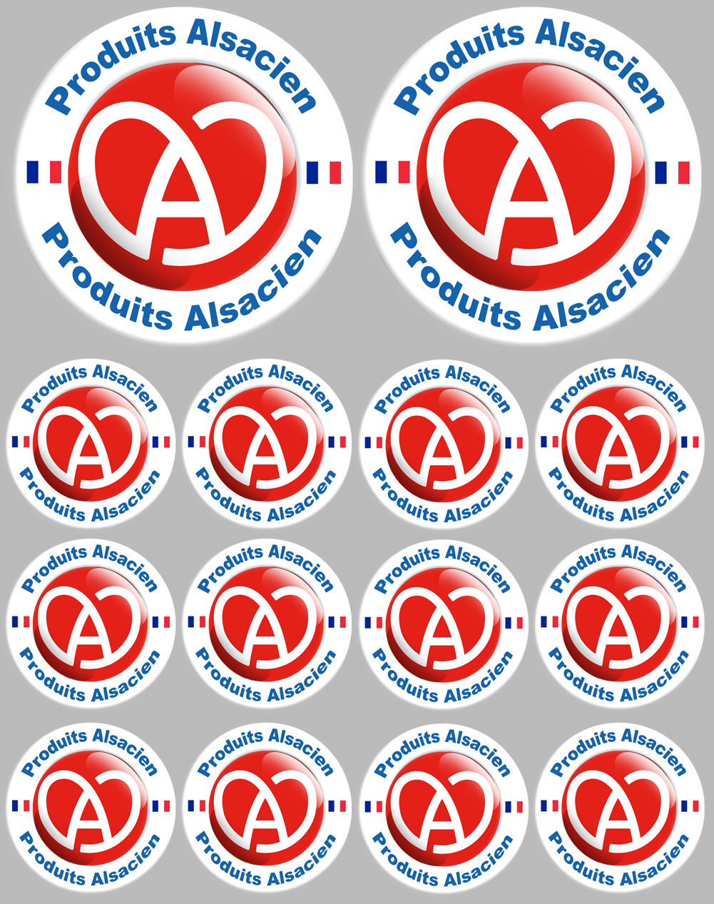 Produits Alsacien - 2fois 10cm/12fois 5cm - Sticker/autocollant