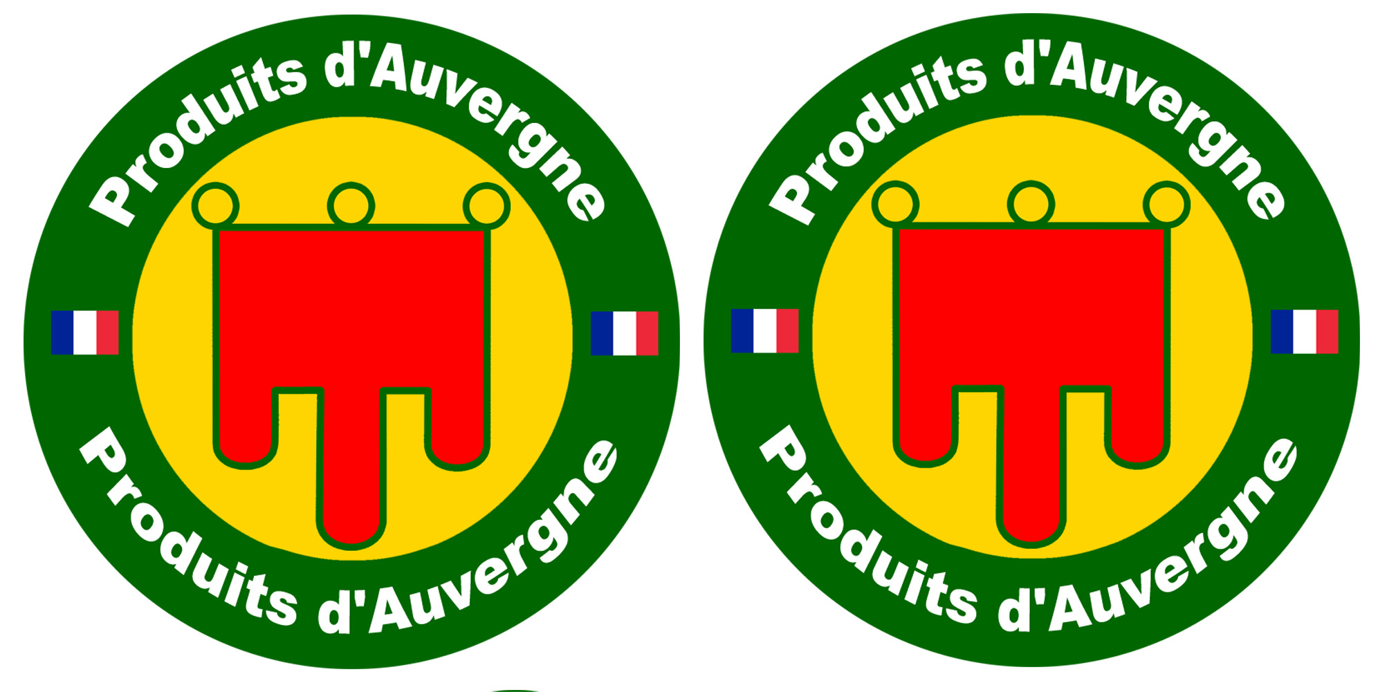 Produits d'Auvergne - 2fois 10cm - Sticker/autocollant