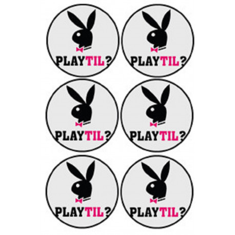 Playtil (6 fois 5cm) - Sticker/autocollant