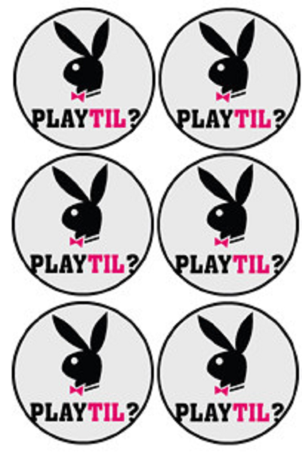 Playtil (6 fois 5cm) - Sticker/autocollant