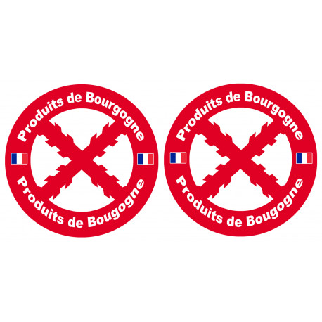 Produits Bourguignons - 2fois 10cm - Sticker/autocollant