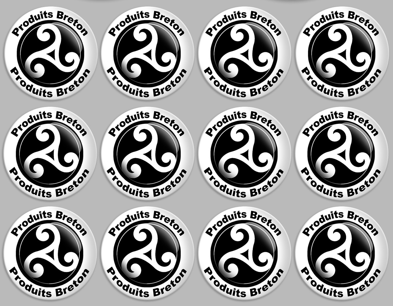 Produits breton triskel - 12fois 5cm - Sticker/autocollant