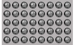 Produit drapeau breton - 40fois 2cm - Sticker/autocollant