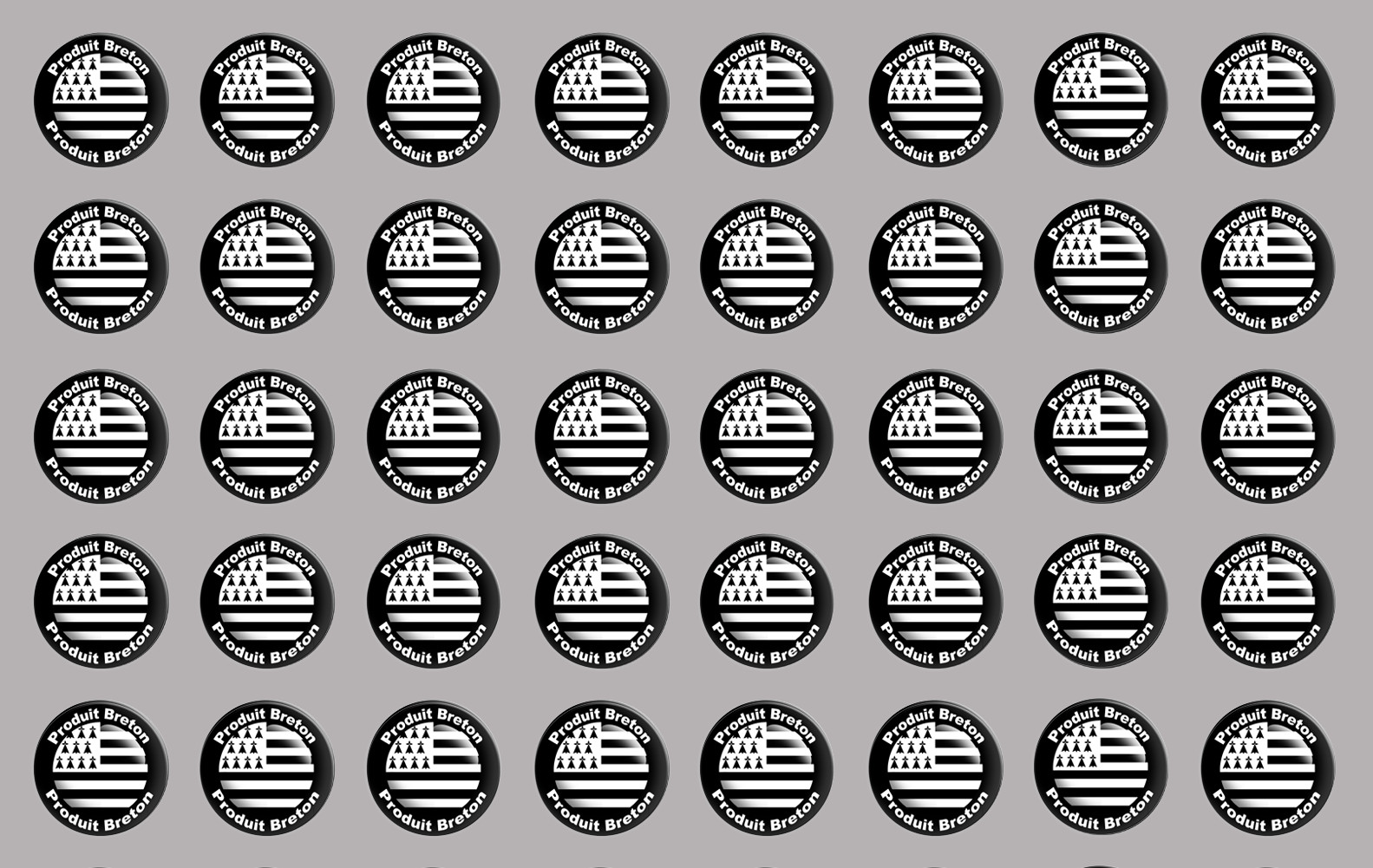 Produit drapeau breton - 40fois 2cm - Sticker/autocollant