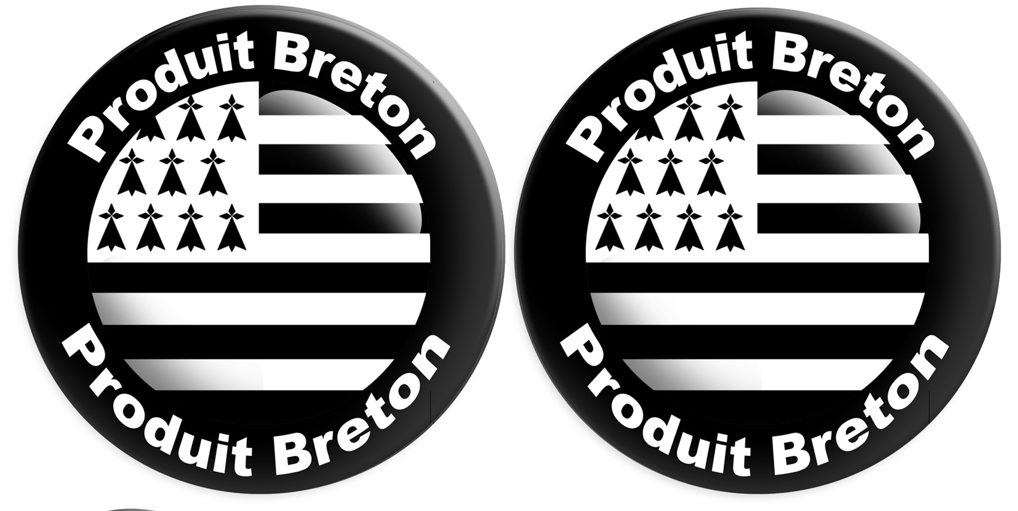 Produit drapeau breton - 2fois 10cm - Sticker/autocollant