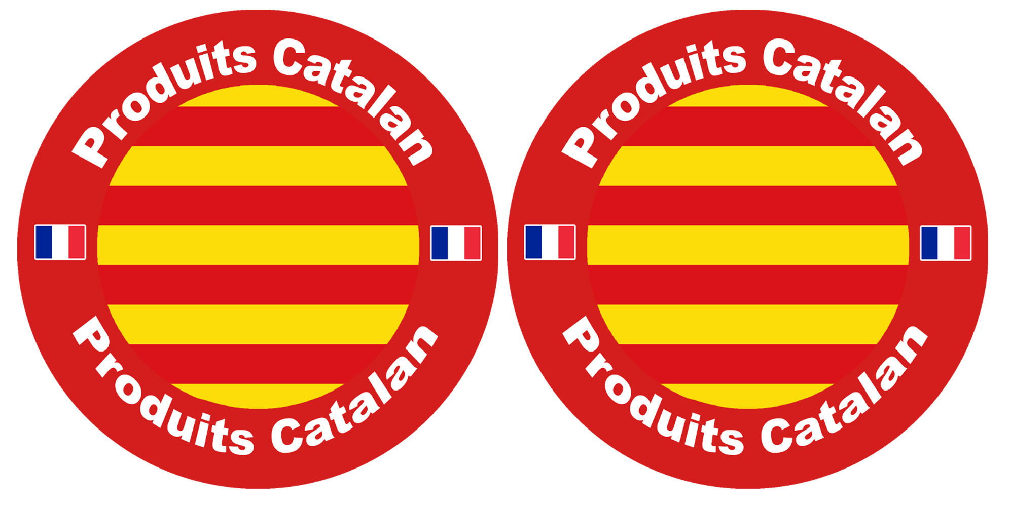 Produits Catalan - 2fois 10cm - Sticker/autocollant