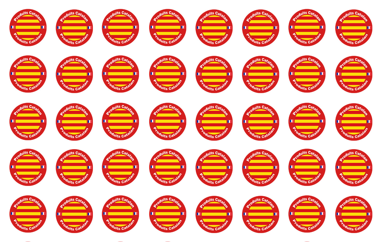 Produits Catalan - 40fois 2cm - Sticker/autocollant