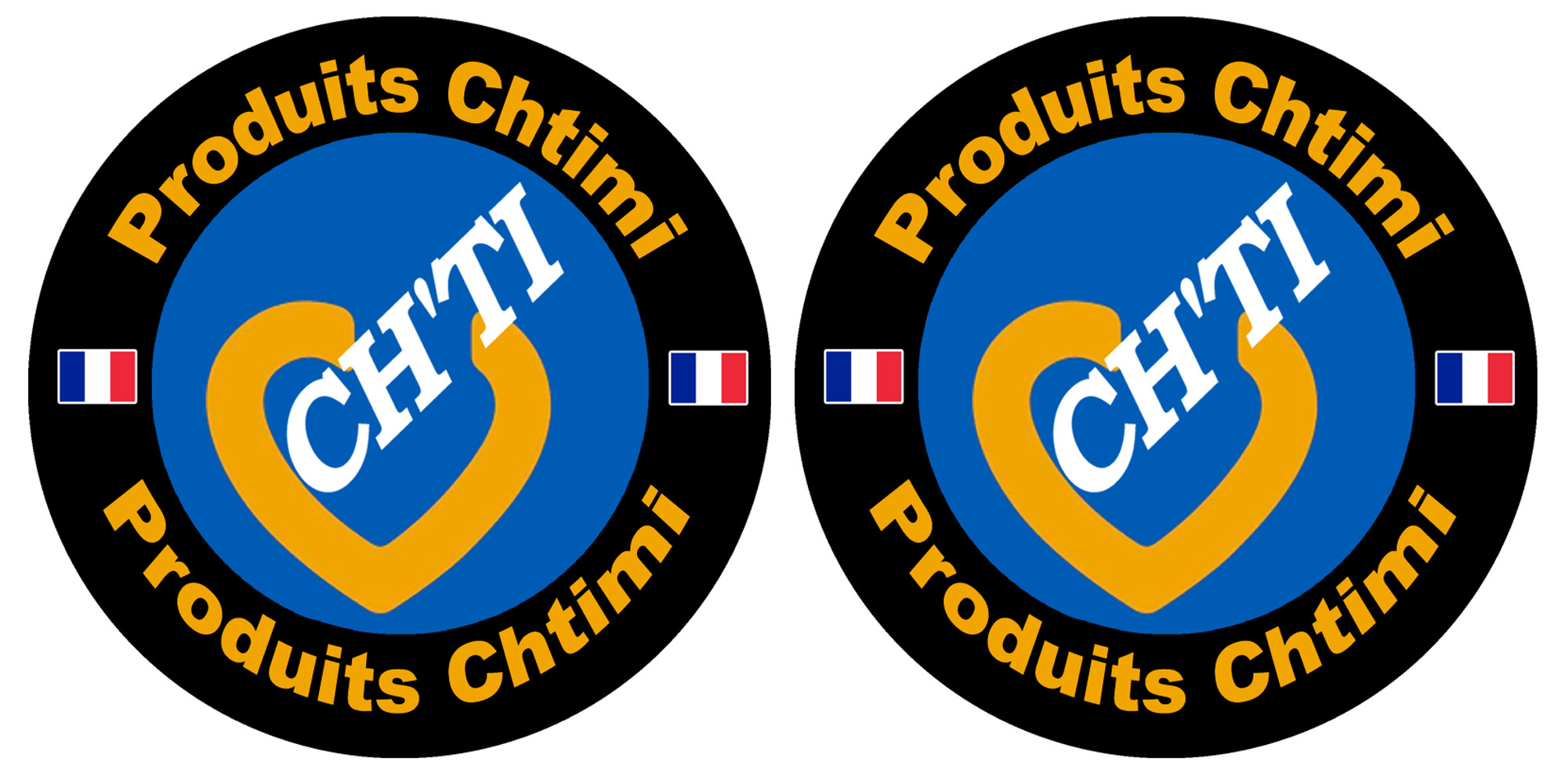 Produits Chtimi - 2 stickers de 10cm - Sticker/autocollant