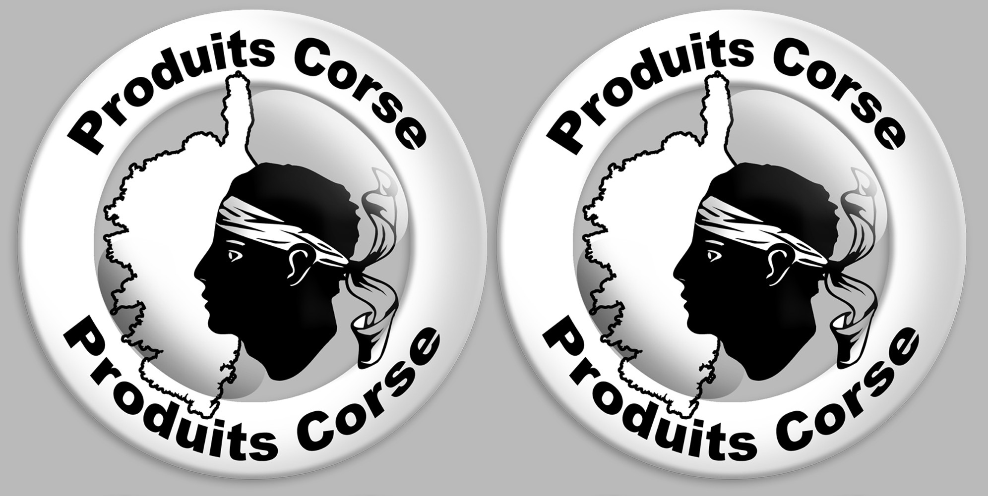 Produits Corse carte - 2fois 10cm - Sticker/autocollant