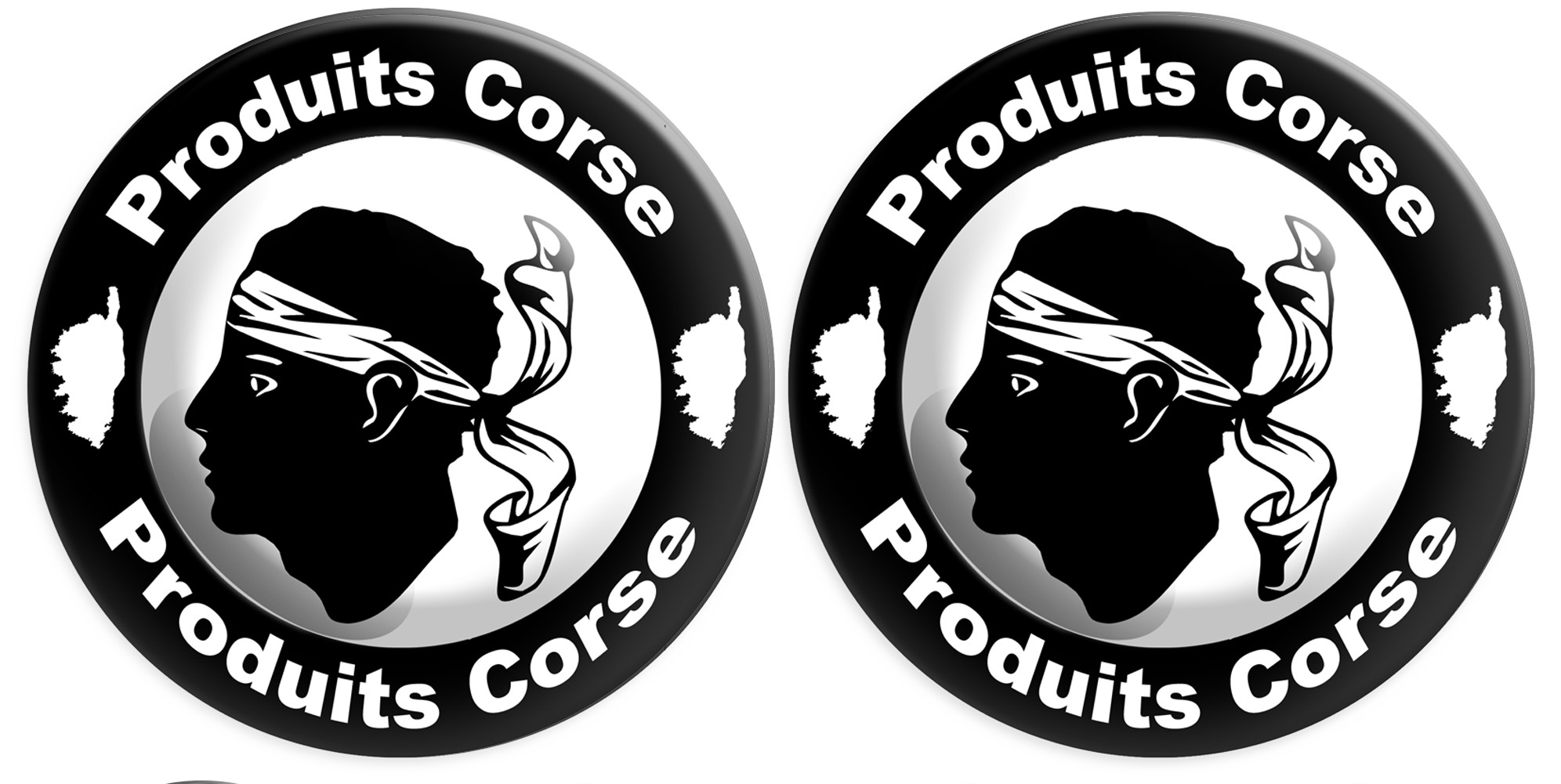 Produits Corse - 2fois 10cm - Sticker/autocollant