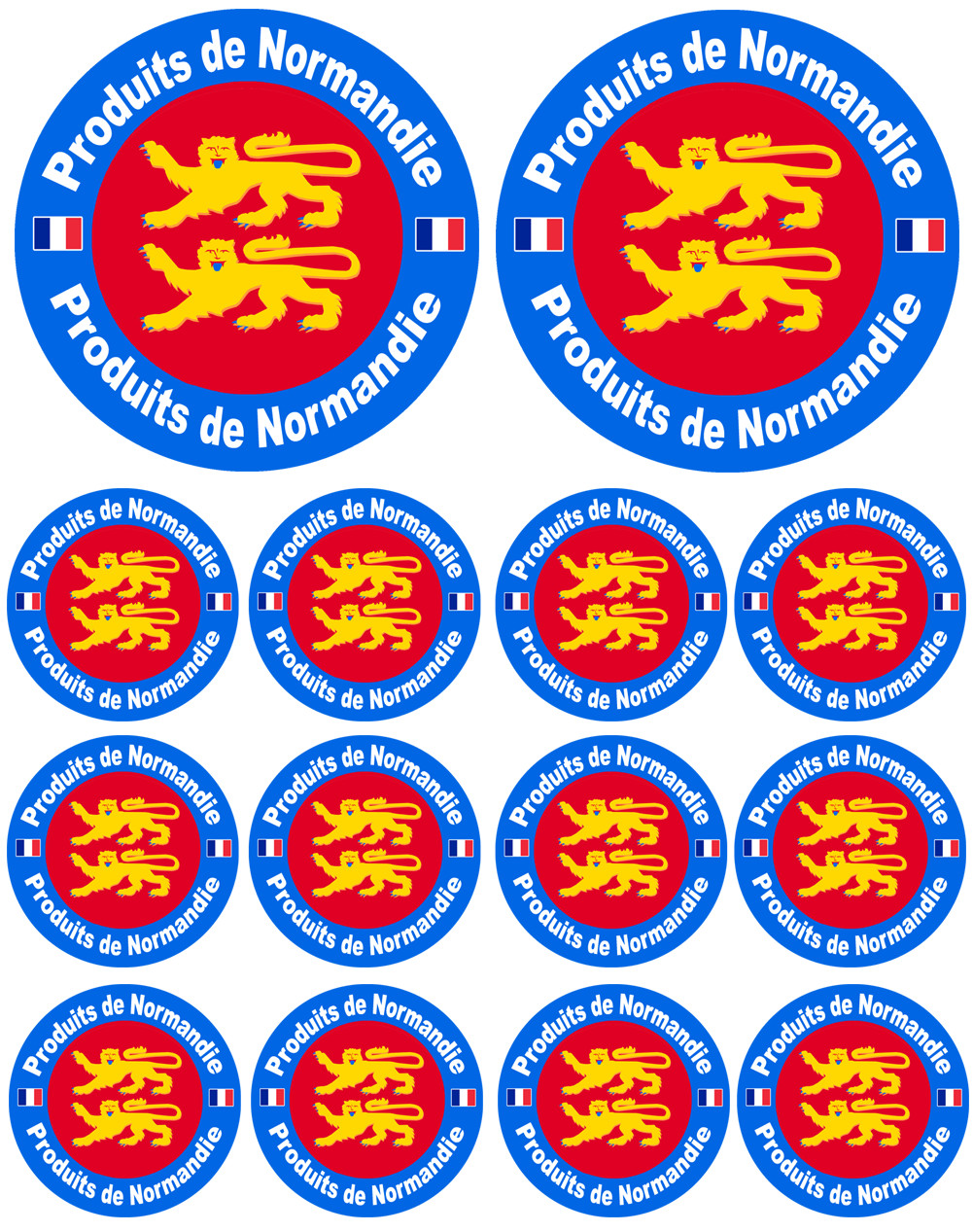 Produits de Normandie - 2fois 10cm / 12fois 5cm - Sticker/autocollant