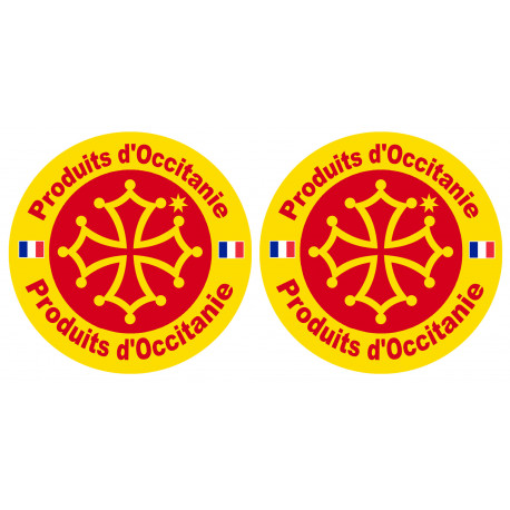 Produits d'Occitanie -  2 stickers 10cm - Sticker/autocollant